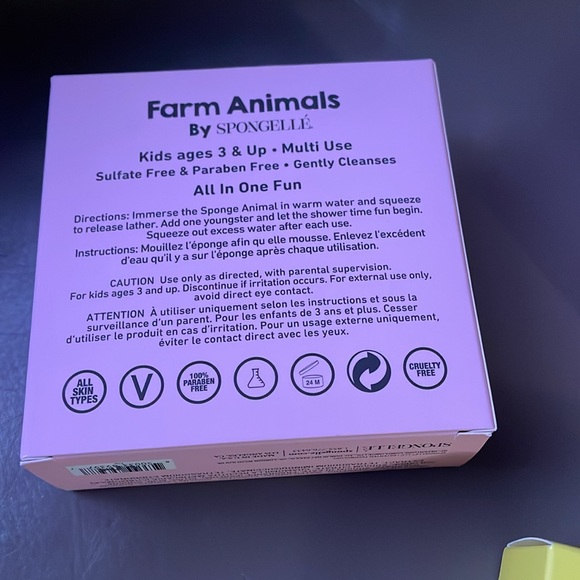 Spongelle Farm Animals Bath Sponge - Set of 3 - Picture 5 of 7